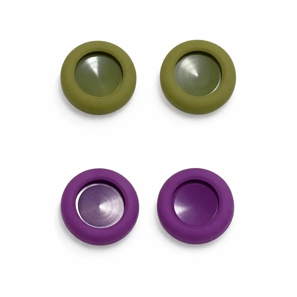 Nintendo Switch Thumb Grip Caps 4 Pack Green Purple Design